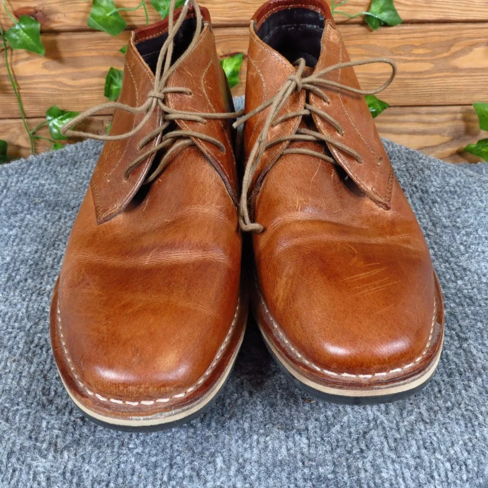 Steve Madden Harken Mens Chukka Boots Size 8 Dress Work Cognac Leather